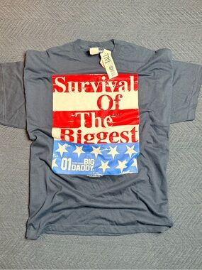 'Survival Of The Biggest' Graphic Tee - Navy
